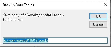 Backup link on Setup form