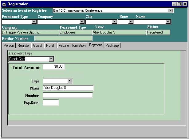 Microsoft Access Payment Form