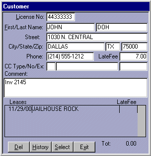 Microsoft Access Point of Sale POS Customer Form