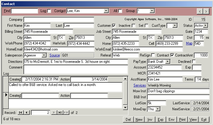 Mowing Service customer application