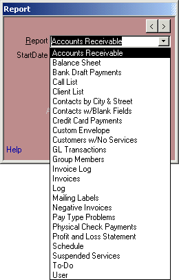 Lawn Service application reports