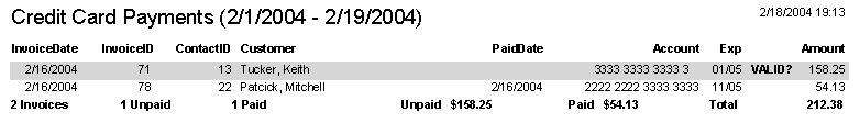 Credit Card billing for recurring services