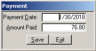 Microsoft Access payment form for phone service sales