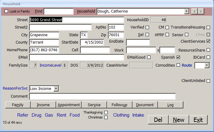 Nonprofit Social Service Charity application in Dallas and Fort Worth,Texas