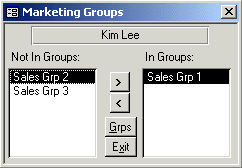 Set up marketing groups